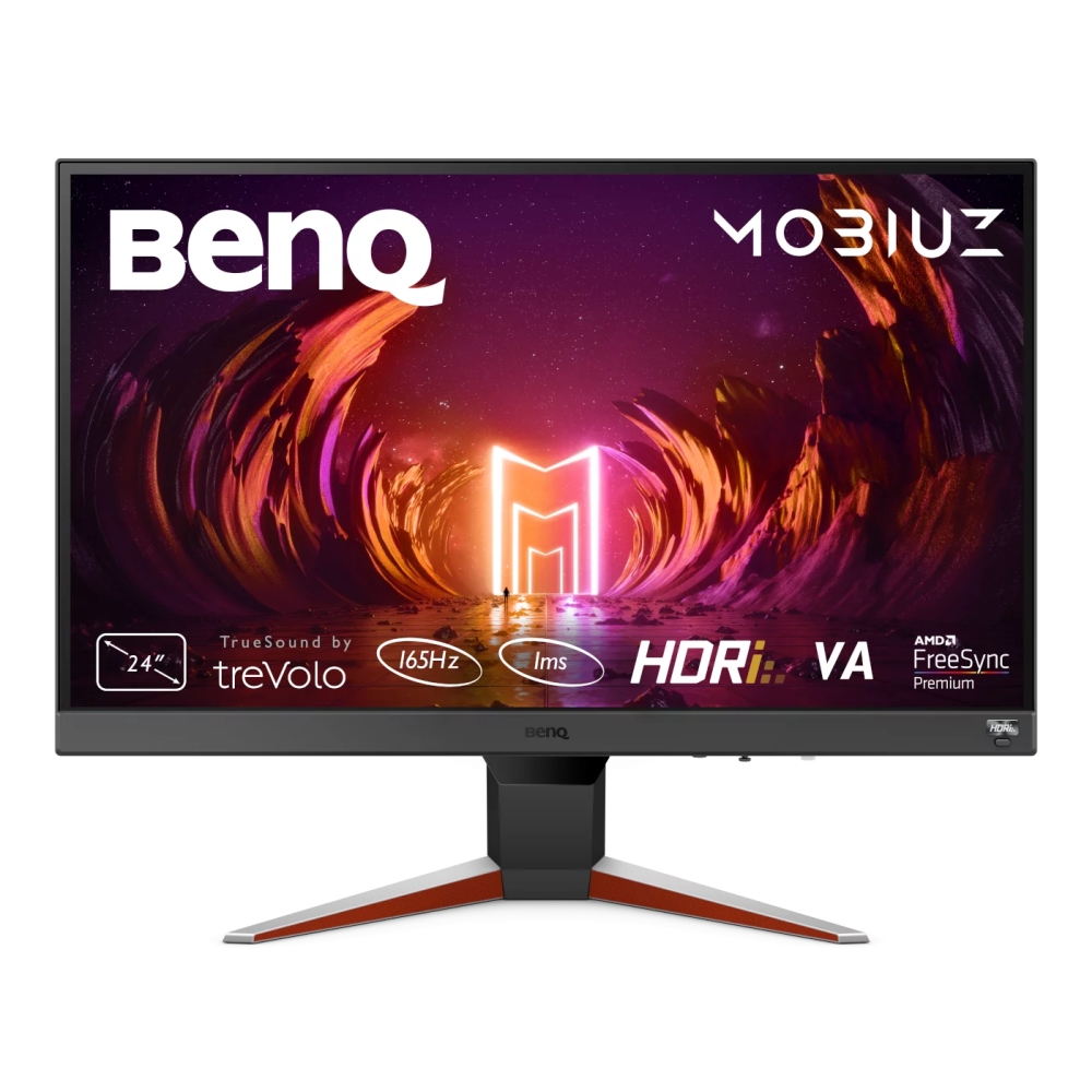 Монитор BenQ MOBIUZ EX240N 23.8" VA 1920x1080 FHD 1ms 165Hz 250 cd/m2 FreeSync Premium HDMI 2.0 DP HDRi B.I.+ treVolo 2x 2.5W speakers