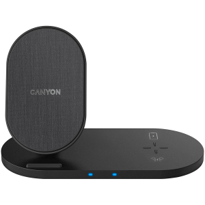 Wireless charger Canyon WS-202 10W 2in1 Black (CNS-WCS202)