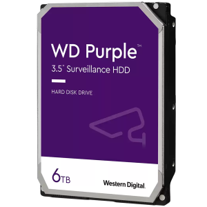 HDD Video Surveillance WD Purple 6TB CMR 3.5'' 256MB SATA 6Gbps TBW: 180