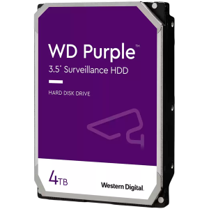 HDD Video Surveillance WD Purple 4TB CMR 3.5'' 256MB SATA 6Gbps TBW: 180