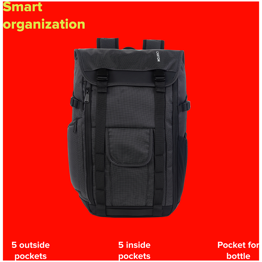 Backpack Canyon BPA-5 Urban 15.6'' 15L Black (CNS-BPA5B1) - Image 7