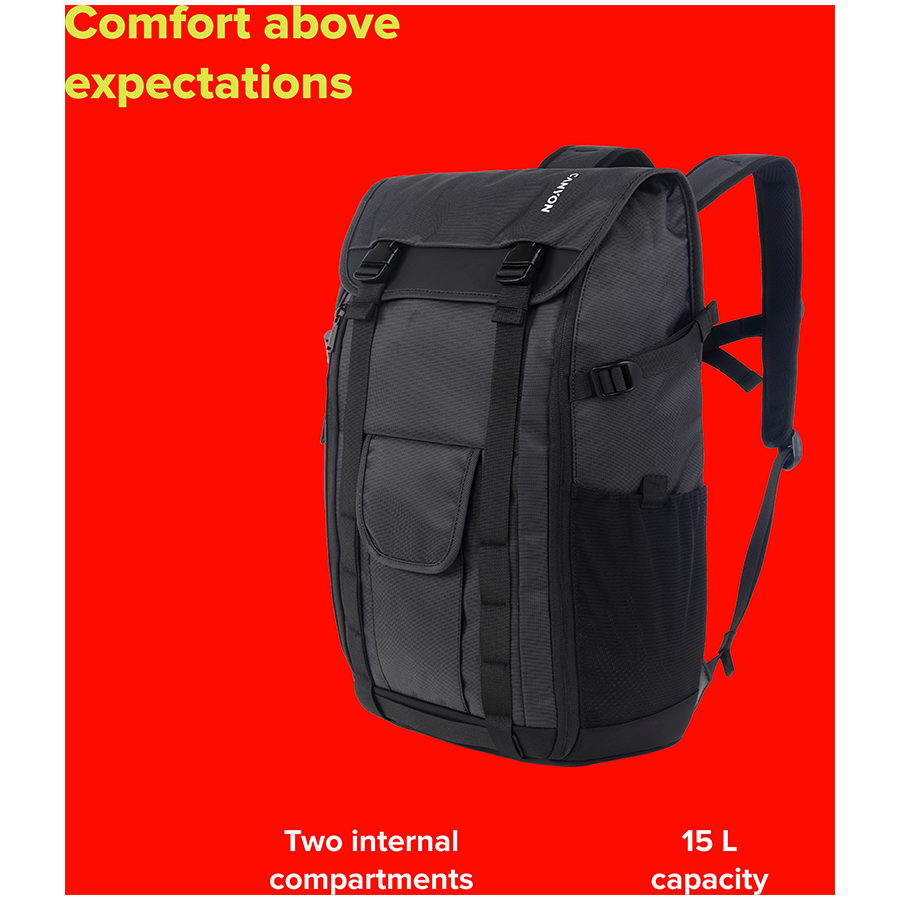 Backpack Canyon BPA-5 Urban 15.6'' 15L Black (CNS-BPA5B1) - Image 8