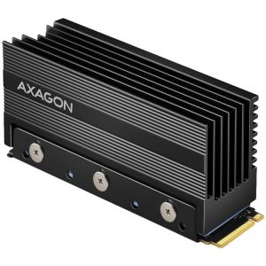Axagon Passive aluminum heatsink for single-sided and double-sided M.2 SSD disks size 2280 height 36 mm.