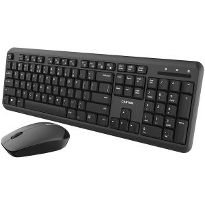 Set Canyon SET-W20 EN/BG Keyboard+Mouse Velvet Wireless Black (CNS-HSETW02-BG)