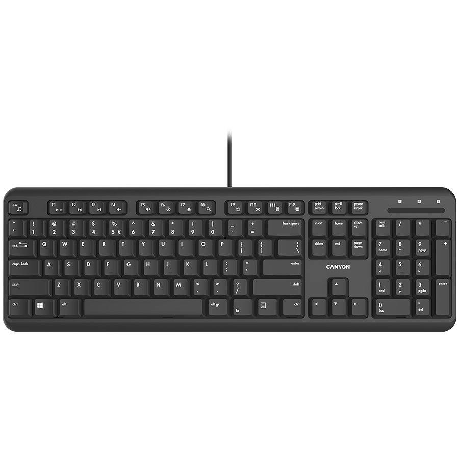 Keyboard Canyon HKB-20 EN/BG Velvet Wired Black (CNS-HKB02-BG)