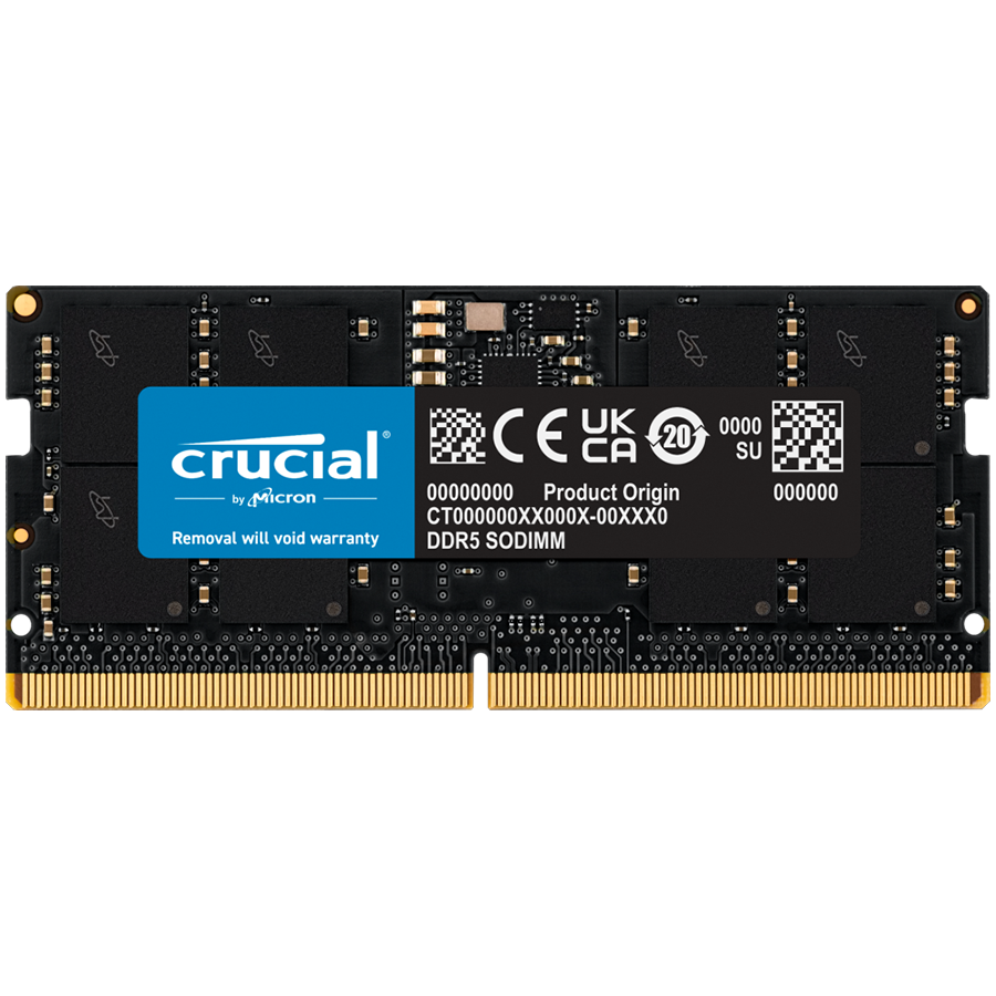 Crucial 16GB DDR5-5600 SODIMM CL46 (16Gbit) EAN: 649528929938