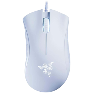Razer DeathAdder Essential White Edition Gaming Mouse True 6 400 DPI optical sensor Ergonomic Form Factor Mechanical Mouse Switches with 10 million-click life cycle 1000 Hz Ultrapolling Single-color white lighting