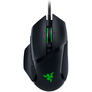 Razer Basilisk V3 2nd-gen Razer Optical Mouse Switch rated for 70 million clicks Optical Sensor - 26,000 DPI 4-way Razer HyperScroll tilt wheel Electronically actuated notched and free-spinning modes Razer Speedflex Cable Razer Chroma RGB