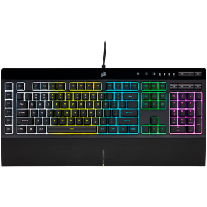 Corsair K55 RGB PRO Gaming Keyboard Backlit Zoned RGB LED Rubberdome EAN:0840006631798