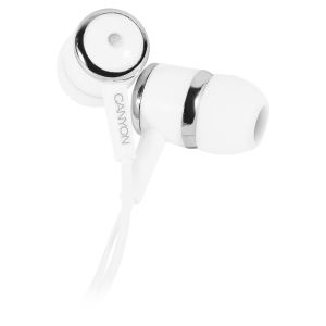 Earphones Canyon EPM-01 Mic 1.2m White (CNE-CEPM01W)
