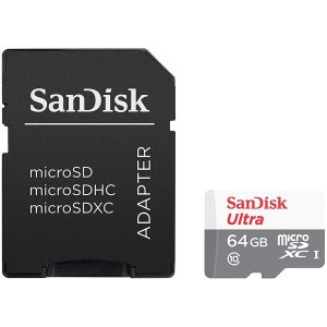 SanDisk Ultra microSDXC 64GB + SD Adapter 100MB/s Class 10 UHS-I EAN: 619659185060
