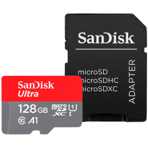 SanDisk Ultra microSDXC 128GB + SD Adapter 140MB/s  A1 Class 10 UHS-I EAN: 619659200558