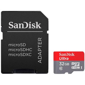 SanDisk High Endurance microSDHC 32GB + SD Adapter - for dash cams & home monitoring up to 2,500 Hours Full HD / 4K videos up to 100/40 MB/s Read/Write speeds C10 U3 V30 EAN: 619659173067