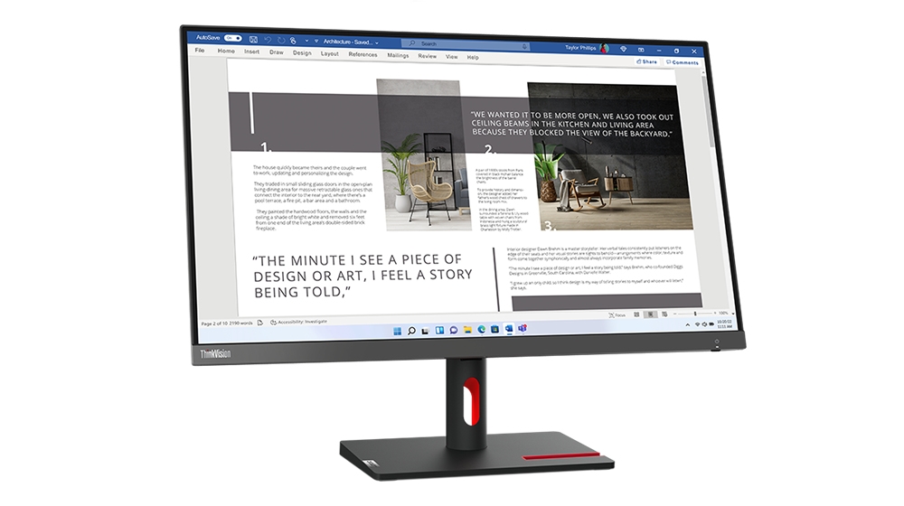 Монитор Lenovo ThinkVision S27i-30 27" FHD IPS 16:9 1920x1080 6 ms 1300:1 100Hz Tilt Stand 2xHDMI VGA - Image 2