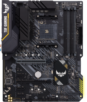 Дънна платка ASUS TUF GAMING B450-PLUS II, socket AM4, ATX, dual M.2, 4x DDR4, Aura Sync RGB, AI Noise-Canceling