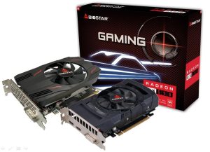 Видео карта BIOSTAR Radeon RX550, 4GB, GDDR5, 128 bit, DVI-I, HDMI, DisplayPort