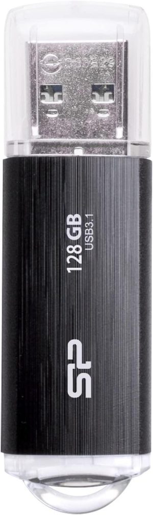 USB памет SILICON POWER Blaze B02, 128GB, USB 3.2 Gen 1, Черен