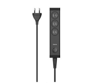 Мрежово зарядно Hama USB мулти, 6 x USB-A, 34 W, Черен