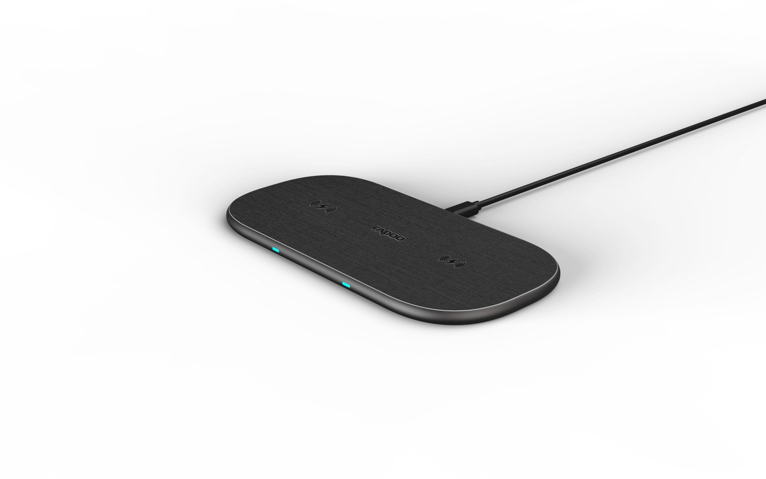 Безжично зарядно RAPOO XC260, Qi, Двойно, 5W/7.5W/10W, Черен - Image 2