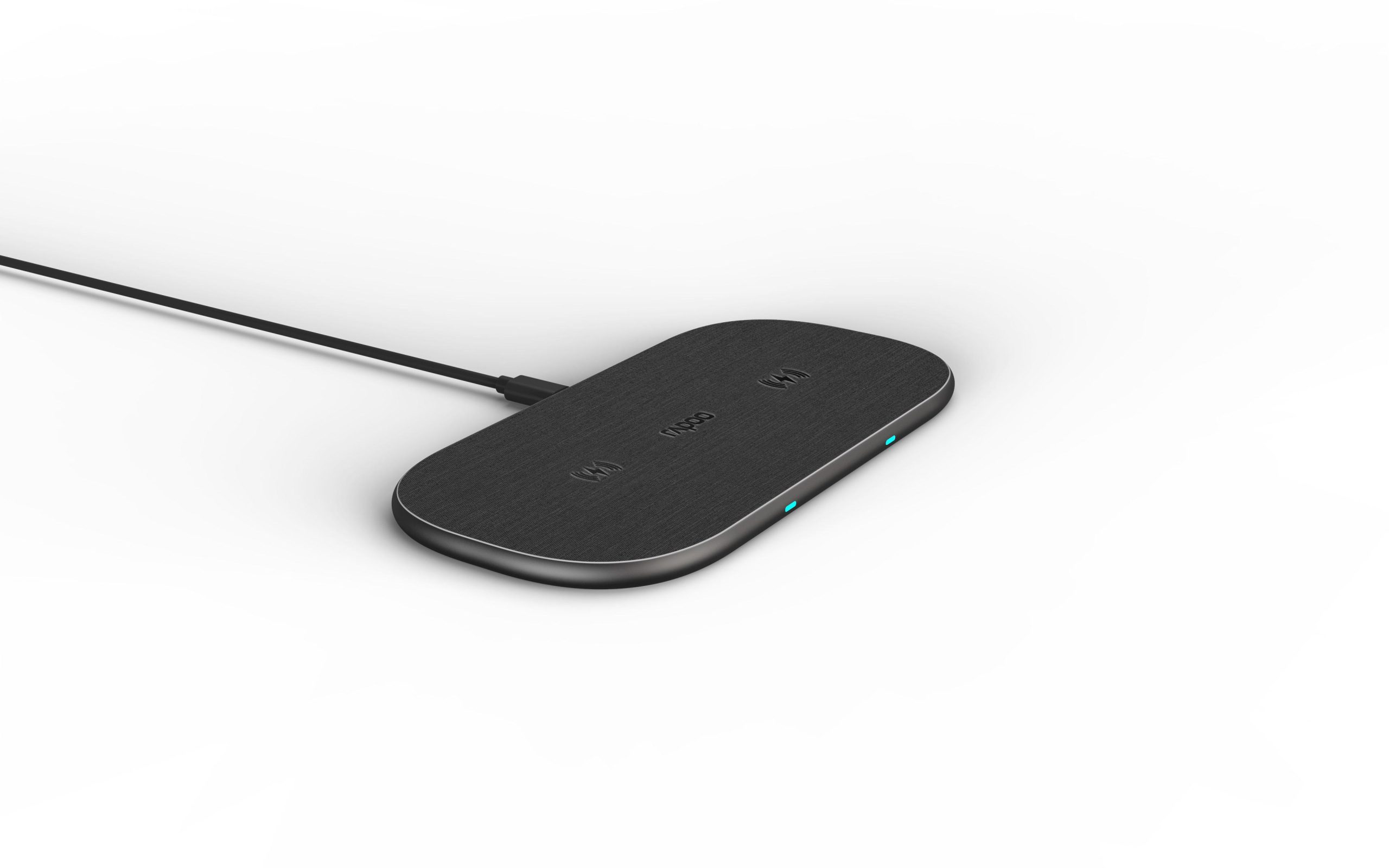 Безжично зарядно RAPOO XC260, Qi, Двойно, 5W/7.5W/10W, Черен - Image 3