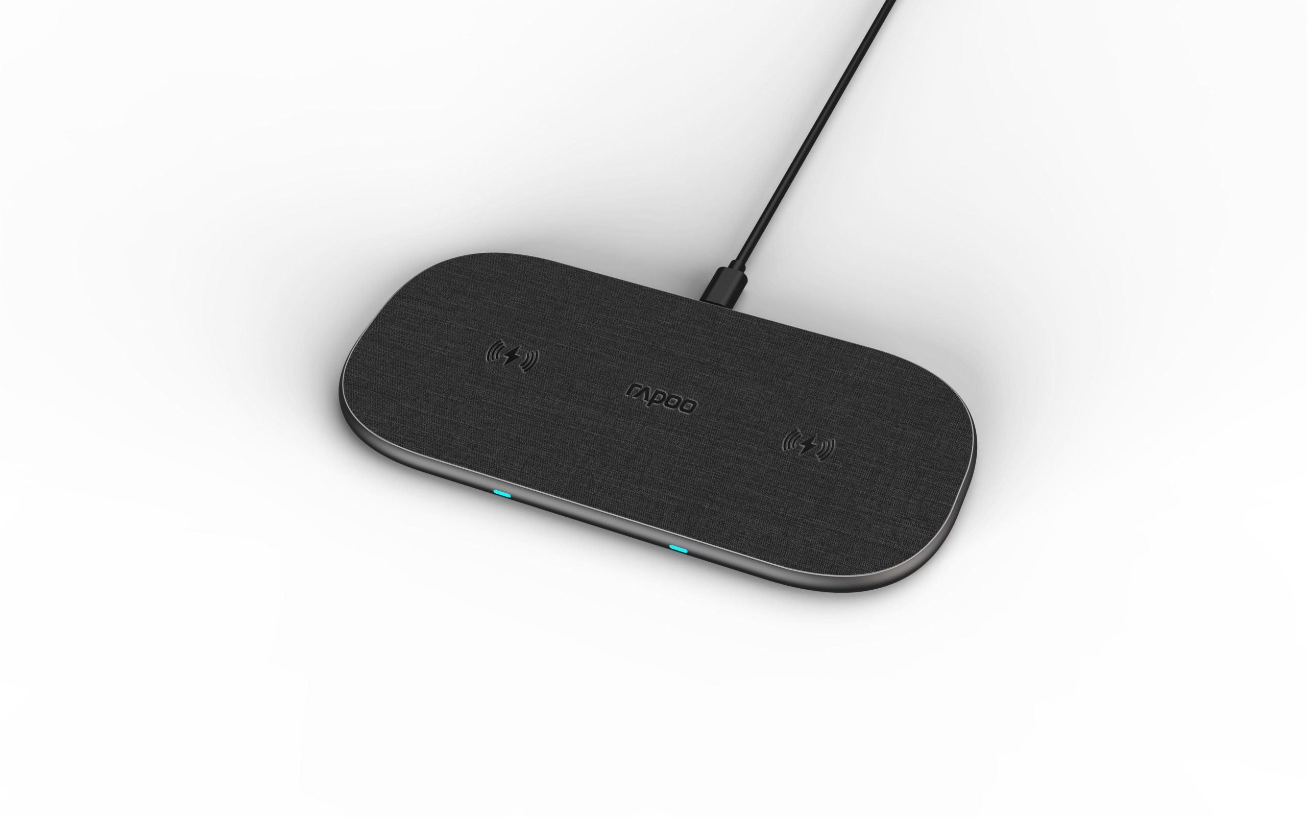 Безжично зарядно RAPOO XC260, Qi, Двойно, 5W/7.5W/10W, Черен - Image 4