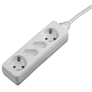 Разклонител HAMA 121921 с 4 гнезда , 2 x шуко + 2 x евро, 1.4 м, Бял