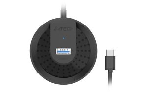 USB хъб A4tech HUB-30C, 4 портов, USB 3.0, 5120 Mbit/s, Черенa