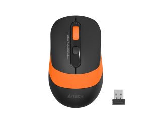 Оптична мишка A4tech FG10S Fstyler, безжична, безшумна, Черен/Оранжев