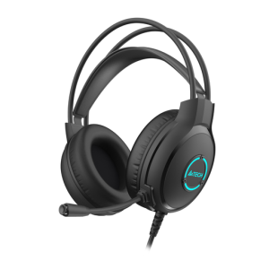 Слушалки A4TECH Fstyler FH300U, RGB, Микрофон, ANC, Черни/Син