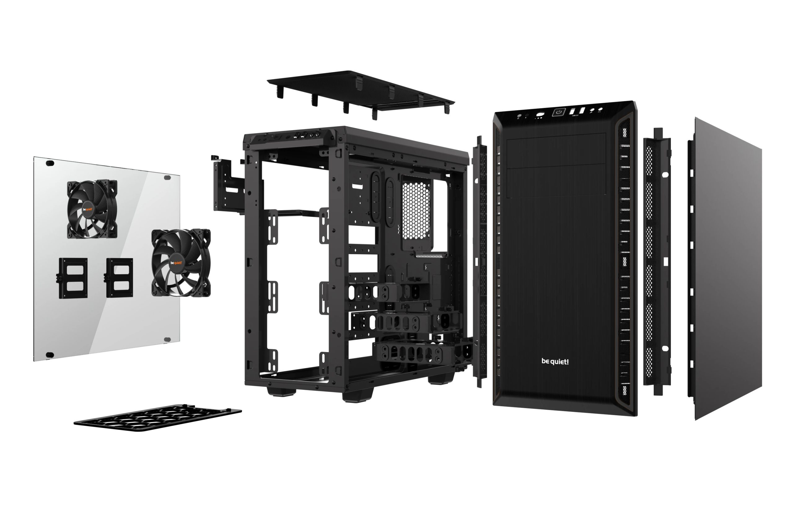 be quiet! кутия Case ATX - Pure Base 600 Window Black - Image 3