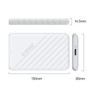 Orico кутия за диск Storage - Case - 2.5 inch USB3.0 WHITE - 25PW1-U3-WH