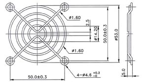 Evercool Решетка за вентилатор Fan Grill Metal - 60mm