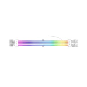1stPlayer удължителен кабел Extension Modding Cable PCIe 6+2PIN Addressable RGB White - NC2-8P-WH