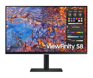 Монитор Samsung 27B800  27" IPS LED 60 Hz 5 ms GTG 3840x2160 300 cd/m2 Flicker Free PBP PIP USB-C 90W 3xUSB 3.0 Display Port 1.4 2xHDMI 2.2 Black