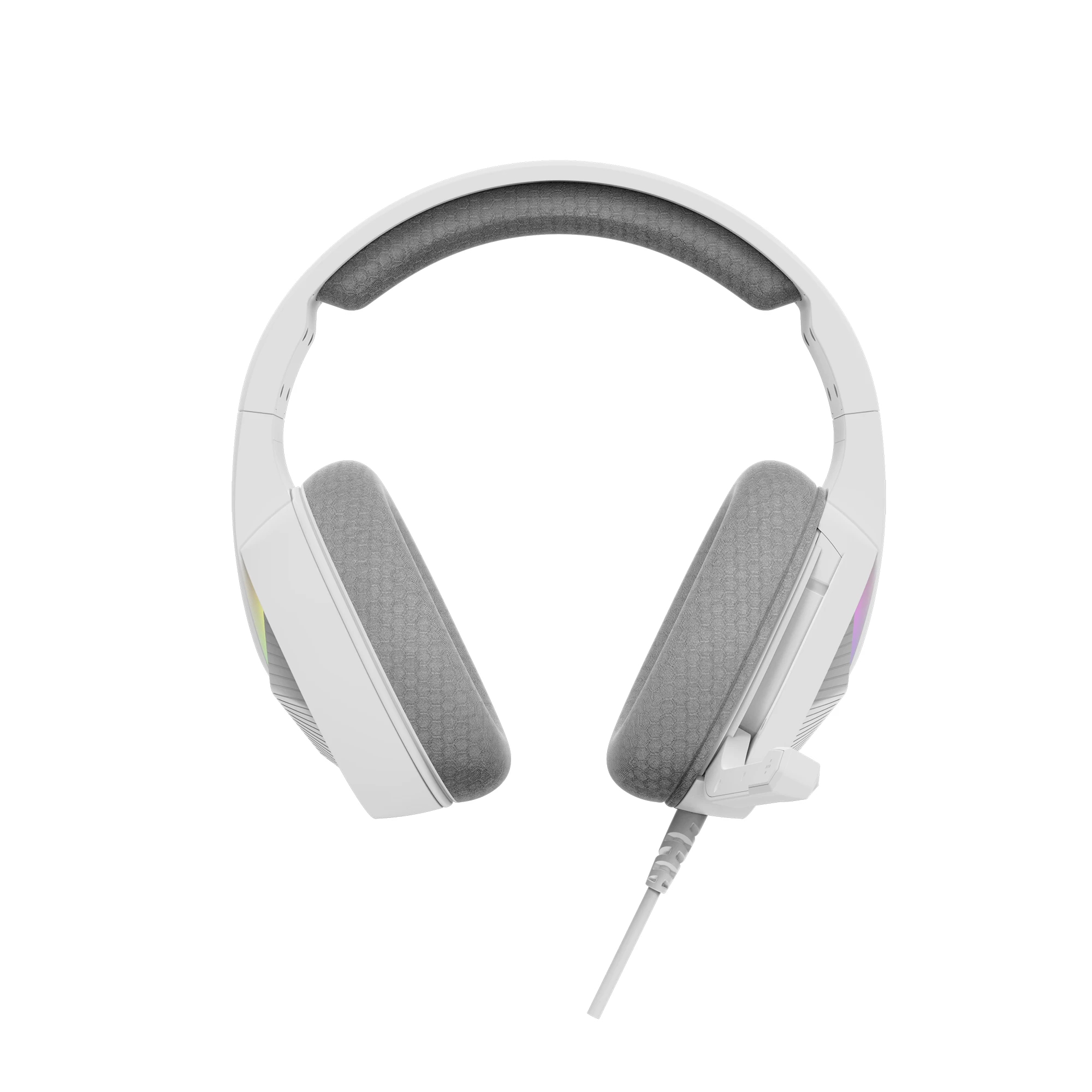 Marvo геймърски слушалки Gaming Headphones H8618 White - 50mm, USB, RGB - Image 4