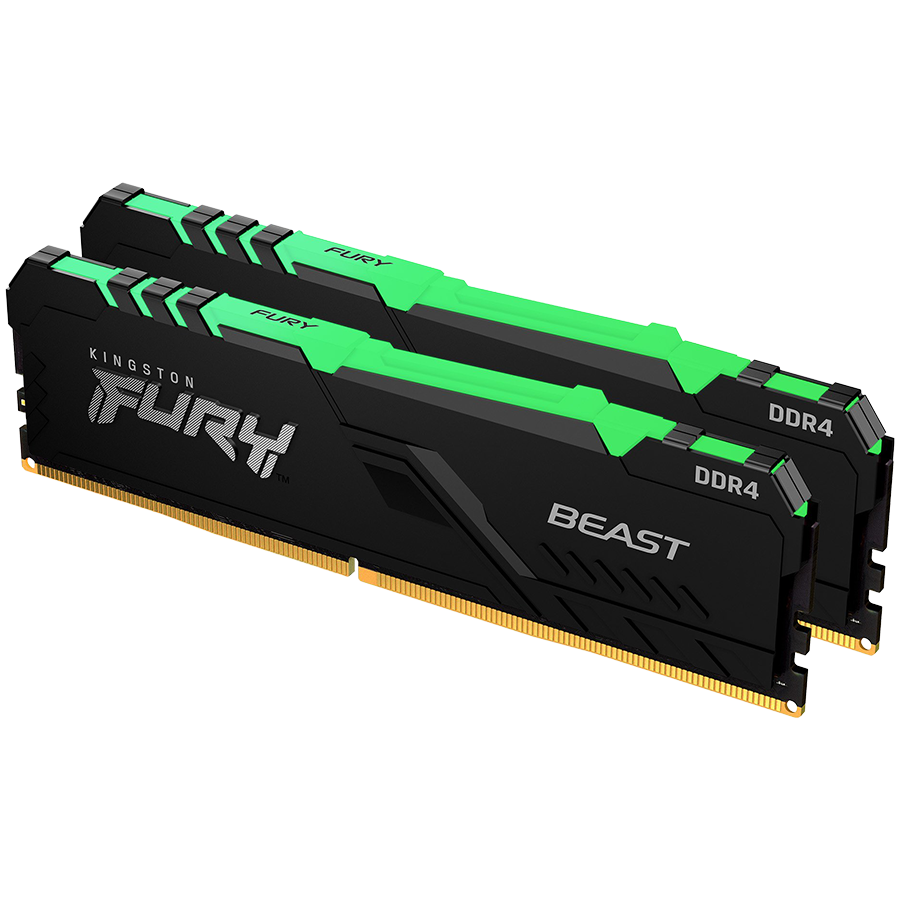 Kingston 64GB 3600MT/s DDR4 CL18 DIMM (Kit of 2) FURY Beast RGB