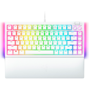 Razer BlackWidow V4 75% White Gaming Keyboard US Layout Hot-swappable Design Compact 75% Layout with Aluminum Case