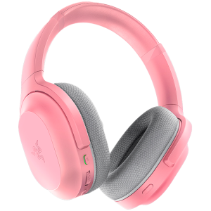 Razer Barracuda Pink Wireless Multi-platform Gaming and Mobile Headset Razer TriForce 50mm Drivers Dual Integrated Noise-Cancelling mics Pressure-Relieving Memory Foam THX Spatial Audio 40hrs Type-C Compatible with PC PlayStation,