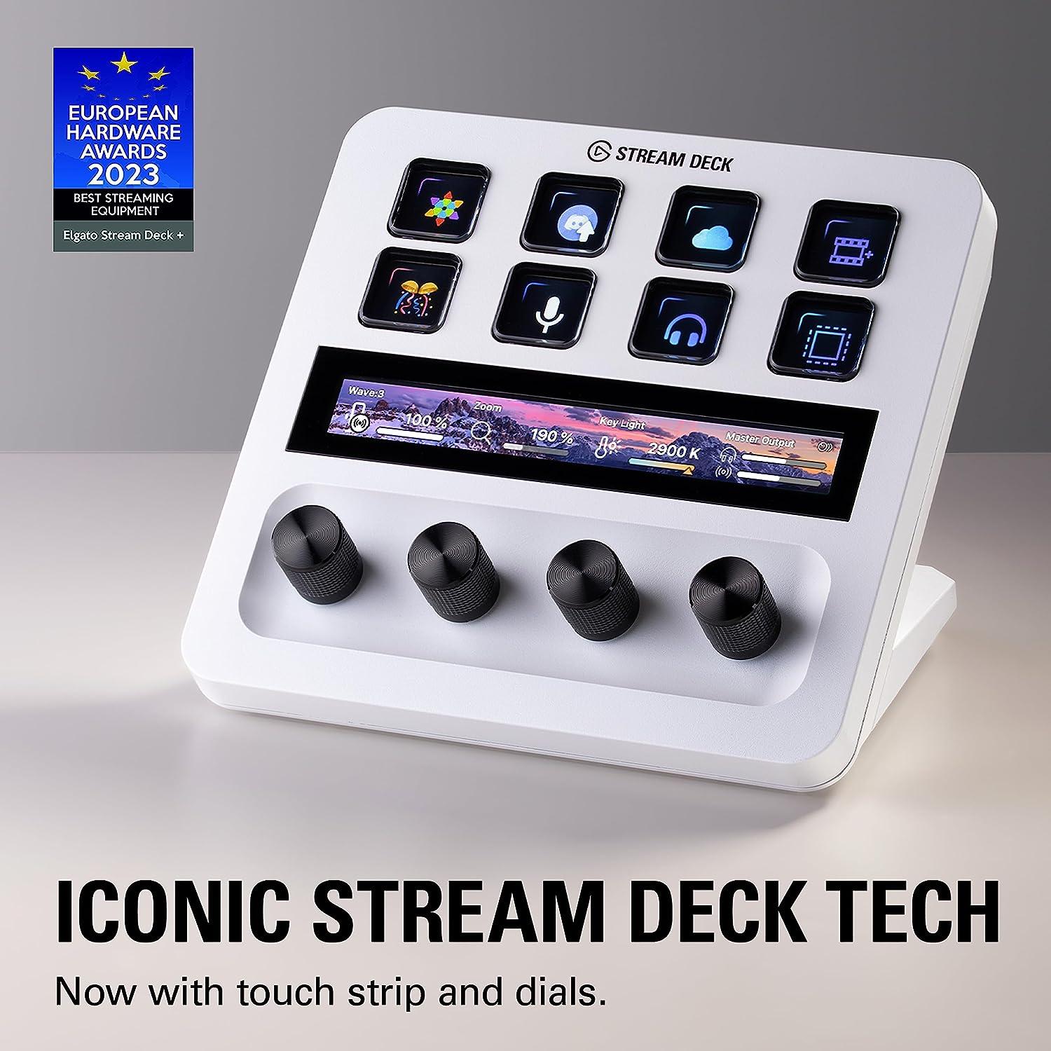Контролер Elgato Stream Deck Plus - LCD Touch Panel White Edition - Image 2