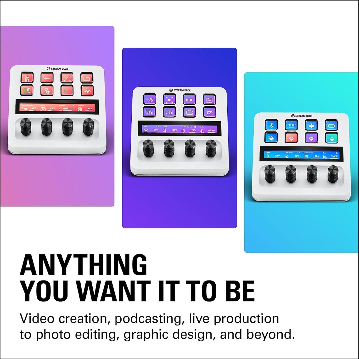 Контролер Elgato Stream Deck Plus - LCD Touch Panel White Edition - Image 6