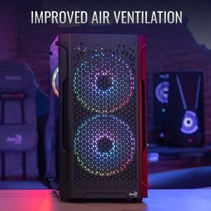 AeroCool кутия Case mATX - Trinity Mini-G-BK-v3 - 3 fans included, Tempered Glass