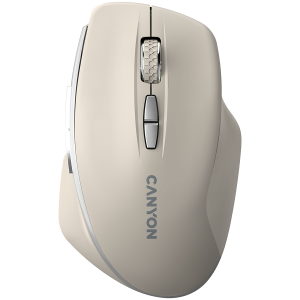 CANYON MW-21 2.4 GHz Wireless mouse ,with 7 buttons DPI 800/1200/1600 Battery: AAA*2pcs,Cosmic Latte,72*117*41mm 0.075kg