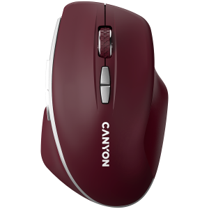 CANYON MW-21 2.4 GHz Wireless mouse ,with 7 buttons DPI 800/1200/1600 Battery: AAA*2pcs,Burgundy Red,72*117*41mm 0.075kg