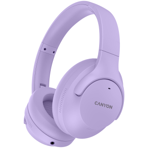 CANYON OnRiff 10 Canyon Bluetooth headset,with microphone,with Active Noise Cancellation function BT V5.3 AC7006 battery 300mAh Type-C charging plug PU material size:175*200*84mm charging cable 80cm and audio cable 150cm Purple weight:253g
