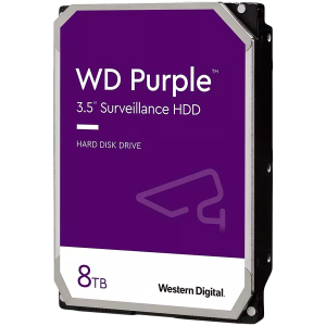HDD Video Surveillance WD Purple 8TB CMR 3.5'' 256MB 5640 RPM SATA TBW: 180