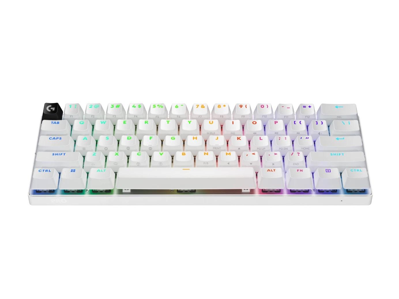 Геймърска клавиатура Logitech Pro X 60 Tactile White, KEYCONTROL, LIGHTSYNC, RGB, Бяла - Image 2