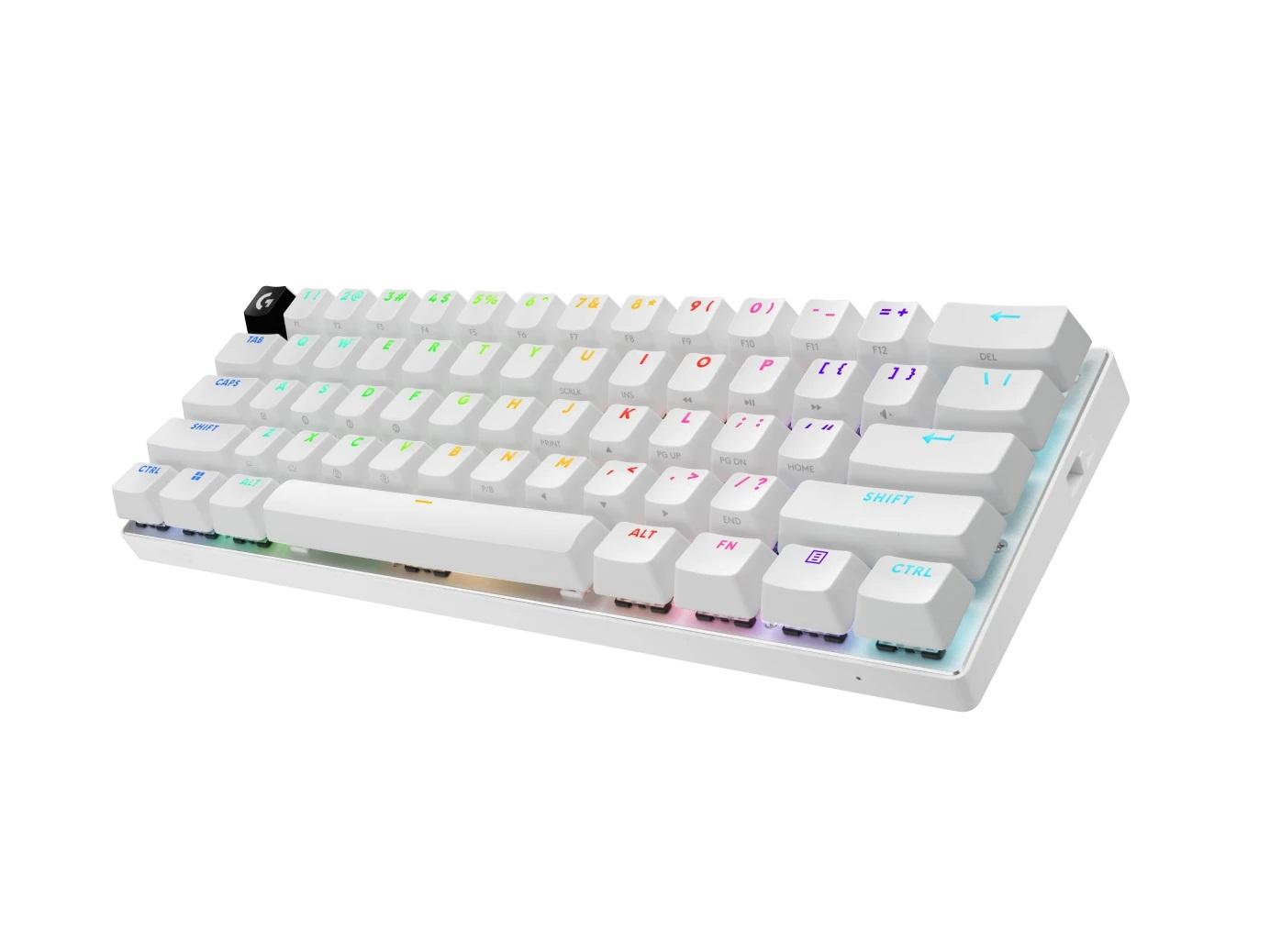 Геймърска клавиатура Logitech Pro X 60 Tactile White, KEYCONTROL, LIGHTSYNC, RGB, Бяла - Image 3