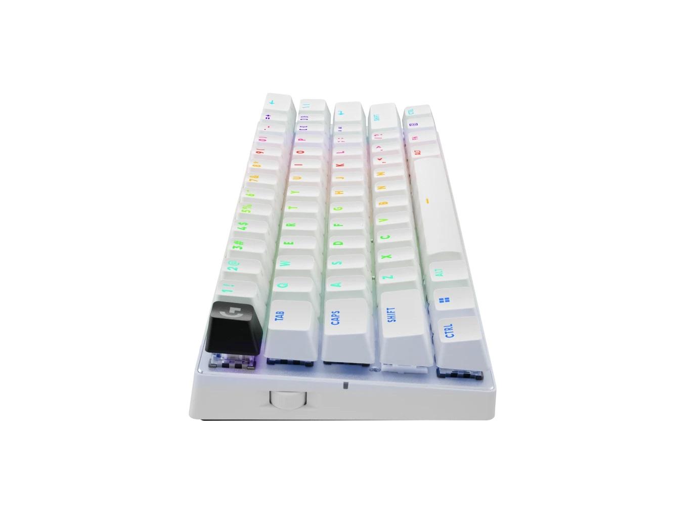 Геймърска клавиатура Logitech Pro X 60 Tactile White, KEYCONTROL, LIGHTSYNC, RGB, Бяла - Image 4