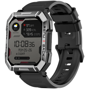 Blackview W60 2.01inch HD,900mAh Battery LED Flashlight & Compass Function 24-hour SpO2 Detection + Heart Rate Monitoring Monitor Sleep status Calls and SMS notification Black