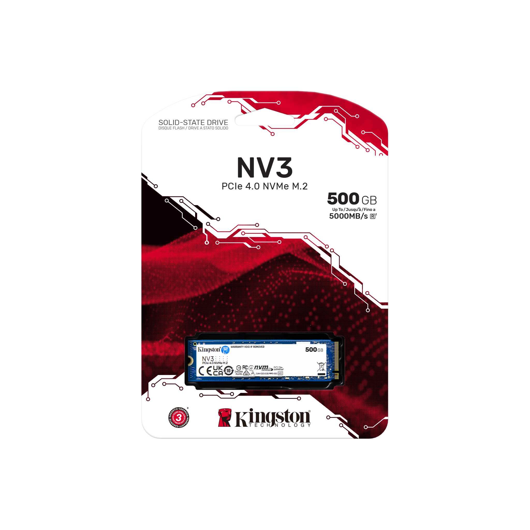 SSD KINGSTON NV3 M.2-2280 PCIe 4.0 NVMe 500GB - Image 3